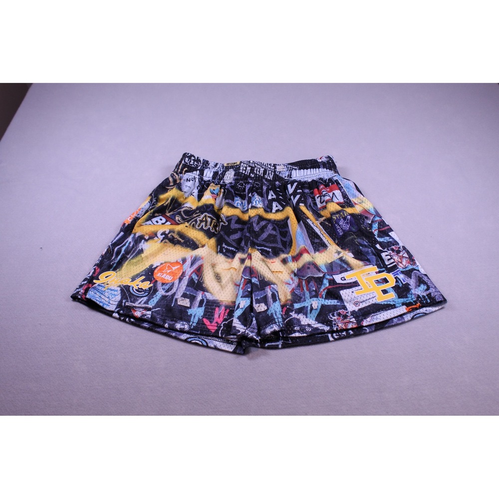Inaka Power City of Dreams Mesh Basketball Shorts Mens Medium Graffiti Print IP